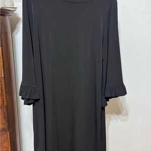 Michael Kors Black Long Sleeve Dress with Ruffle Cuffs
